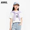 Annil Girls' Round Neck Short Sleeve Knit Top