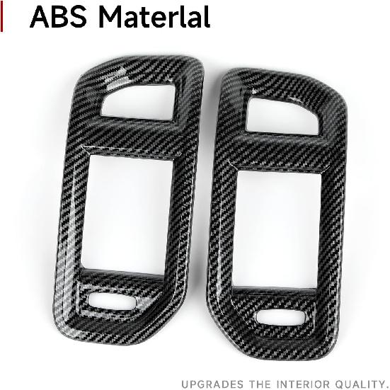Car Air Vent Outlet Decals For -2025 Dodge Ram 1500 2500 3500 Accessories Carbon Fiber Stickers, Black