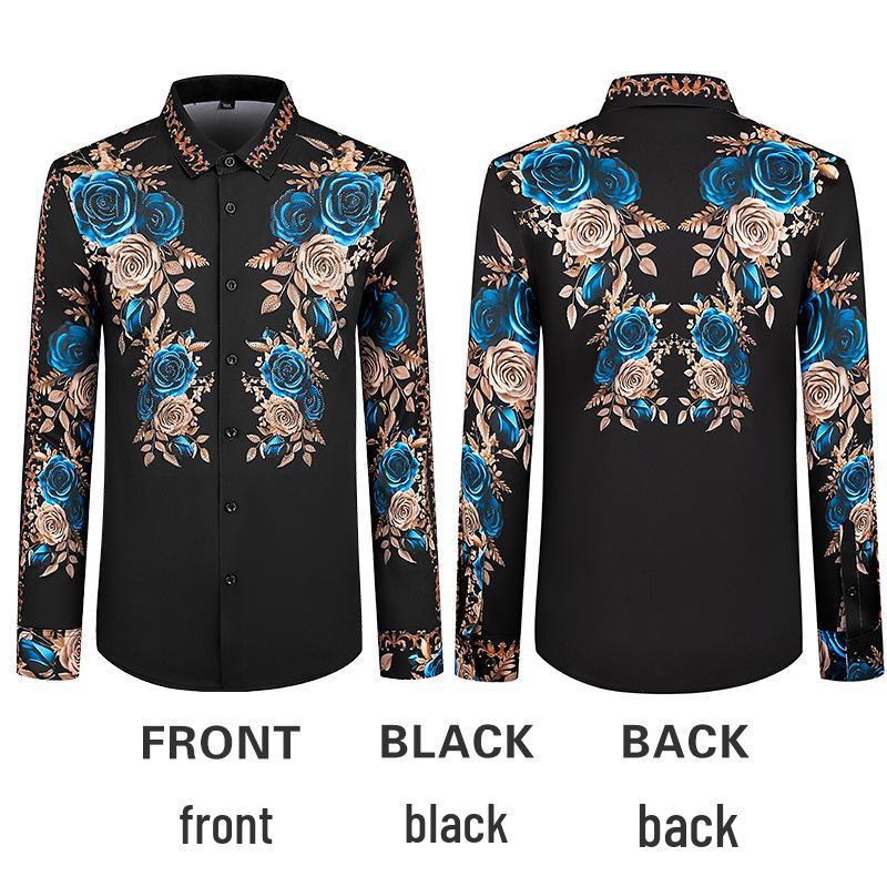 2025 European Style Men's Long Sleeve Spring Shirt - Seamless, Iron-Free