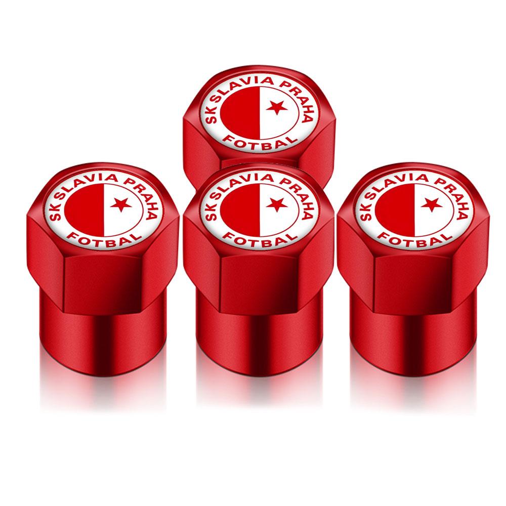 

4 ШТ. Колпачки для воздушных клапанов шин автомобильных колес для футбола, наклейки на автомобиль, авто, универсальные аксессуары, сувенир, подарок для мужчины, женщины красный