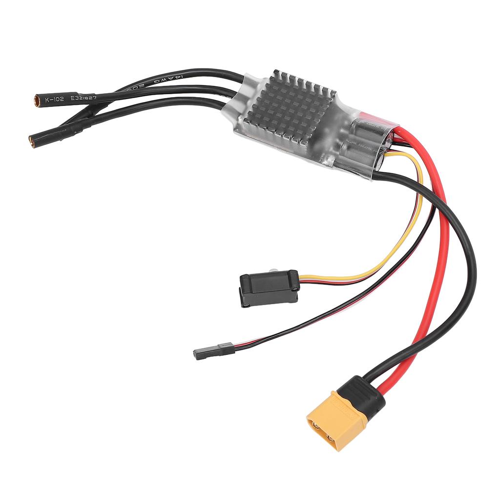 RC Crawler ESC AM32 Brushless 80A for 26S Adjustable BEC 58.2V Output with Heatsink Firmware