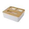 Desk Tissue Box Holder Paper Towel Dispenser Desk Organizer Storage Organizer Caddy Garbage Bags Paper Extraction Dispenser for Bathroom Vanity