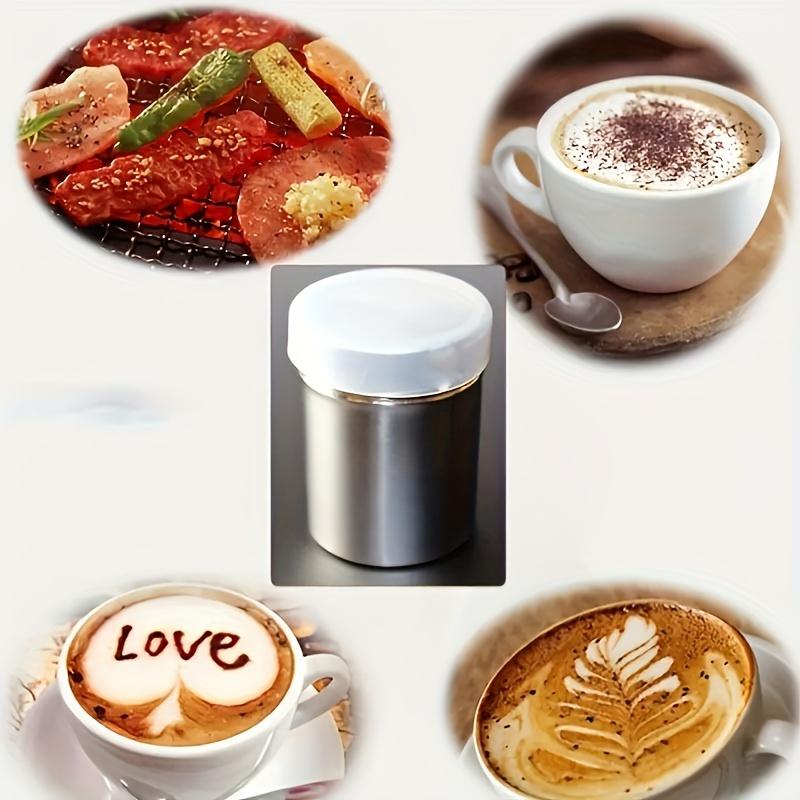 Stainless Steel Powdered Sugar Shaker Fine Mesh Duster For Cocoa Cinnamon Coffee Easy Clean Metal Spice Dispenser For Home Restaurant Cafe Use