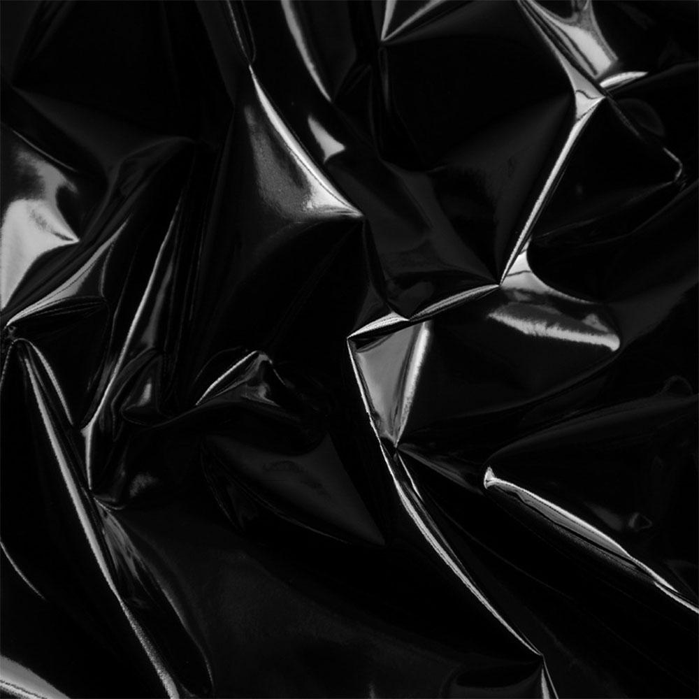 

50/100cm Stretch Glossy Leather Fabric Elastic Faux PU for DIY Sewing Dress Skirt Trousers Clothing Car Cushion Crafts Materials 50cm x 150cm чорний