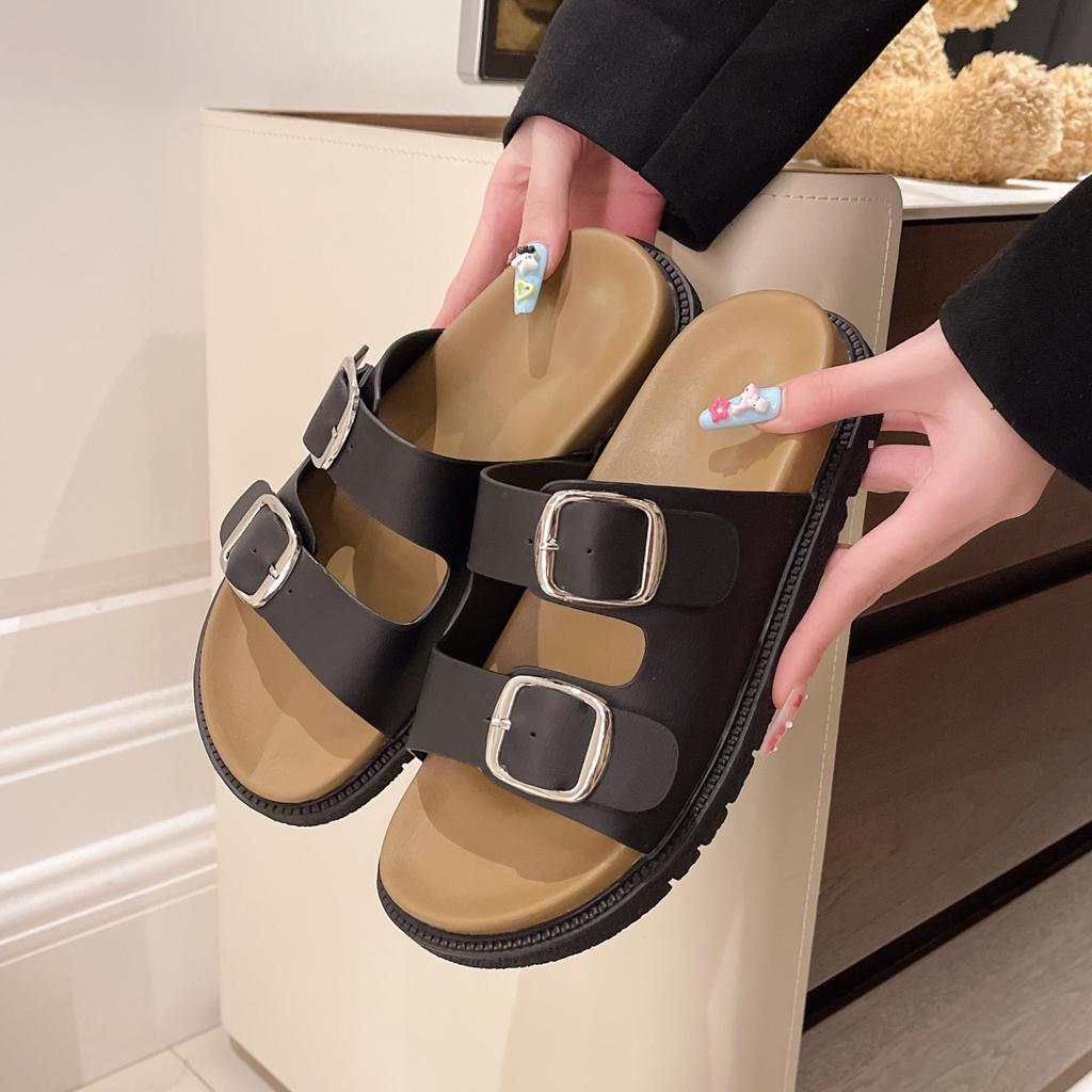 Fashion 2025 New Fashion Style Womens Flat Slippers Summer Outdoor Beach Sandals Female Classic Crok Buckle Sandal Lady Slides