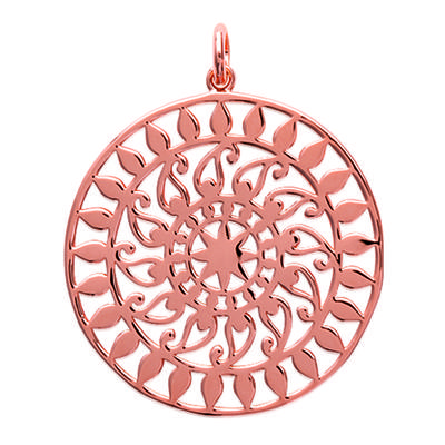 [L5749] - Gold Plated Pendant 'Carmen' Rose Gold - 30 Mm
