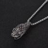 Snake Head Retro Men's Exaggerated Pendant Trendy Men's Stainless Steel Foreign Hip-hop Python Necklace