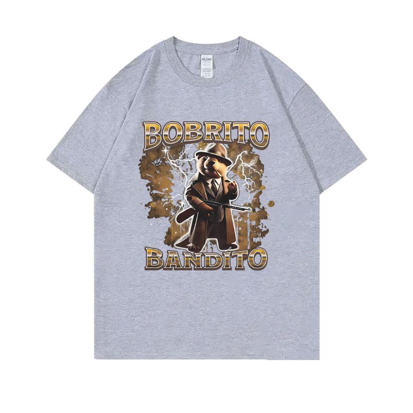 Italian Brainrot Bobrito Bandito T-shirts Capybara Funny Meme T Shirt Men Women's Fashion Casual Humor Oversized Short Sleeve