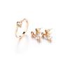 Heart-Shaped Rhinestone Necklace, Earrings, and Ring Set: European & American Fashion Jewelry