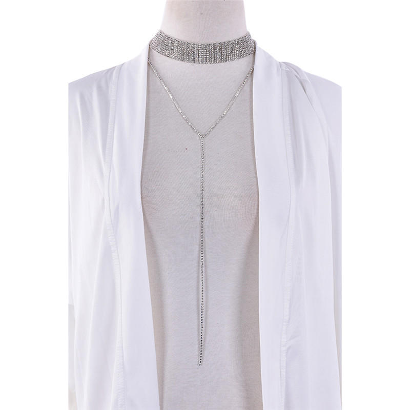 Dámský náhrdelník na klíční kost Přívěsek Řetízek Choker Límec Šperky