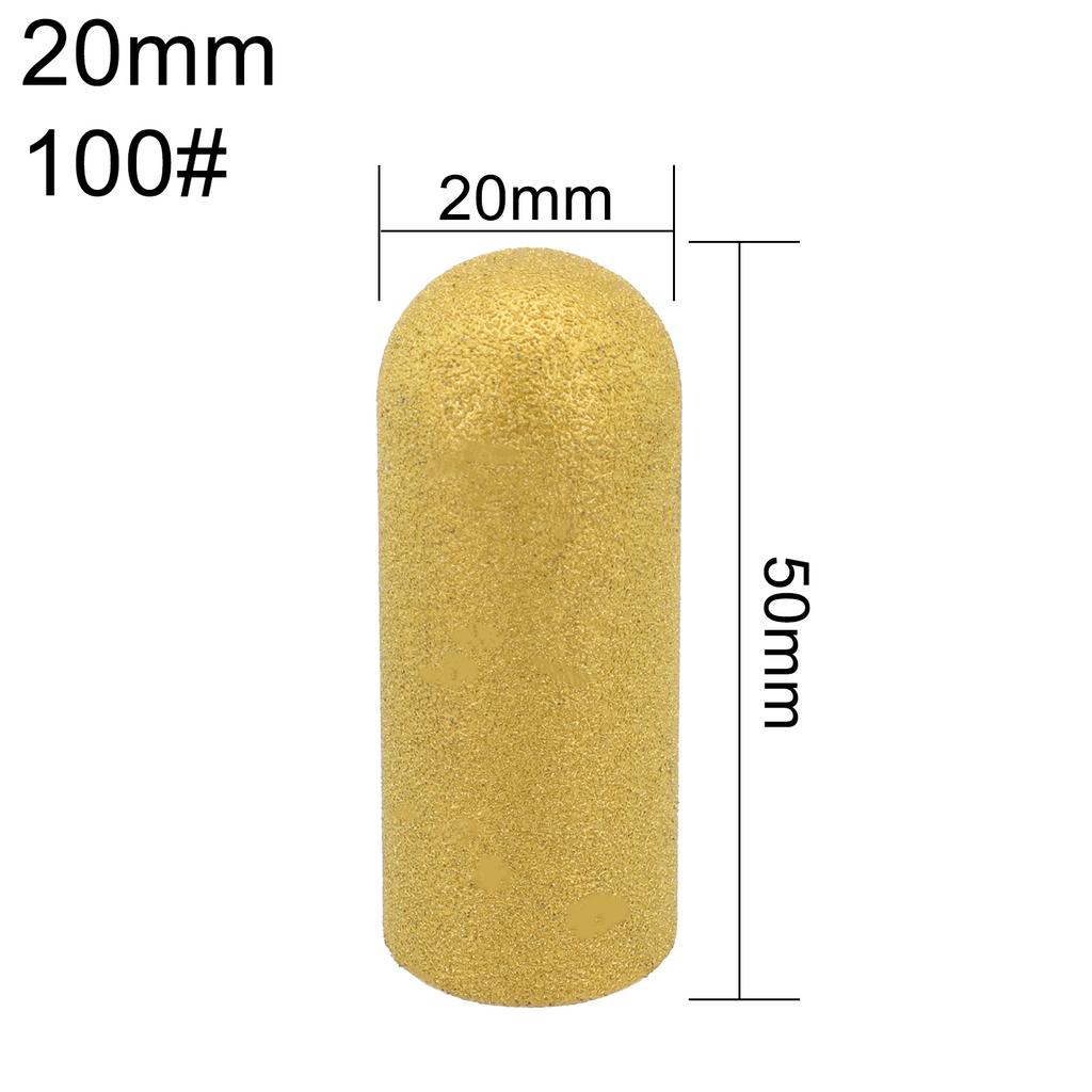 Emery Brazed Finger Bit Grinding Wheel Waterproof Milling Cutter Trimming Abrasive Tools Round Head For Dressing Quartz Stone