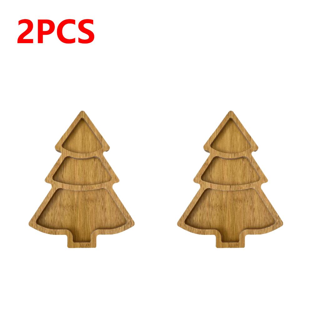 1-5 STÜCK Holz Weihnachtsgeschirr Charcuterie Restaurant Dessertbrett Weihnachtsbaum Tablett Teller für Essen Vorspeisen Desserts Snacks