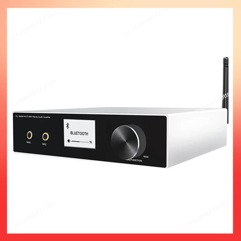 

ABNR HIFI Amplifier CL-600B Bluetooth 2X50w Karaoke Digital Amplifier Professional Karaoke Amplifier US Plug