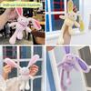 Cute Pull Ear Rabbit Plush Soft Stuffed Bunny Doll Bag Pendant Stress Relief Creative Gift for Kids 20cm