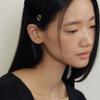 Lucirzu Velvet Emblem Hair Clip (black)
