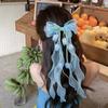 Pendant Tassel Muguet Flower Hairpin Mesh Ribbon Organza Bowknot Barrette  Bridesmaids