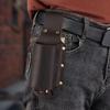Head Layer Cowhide Outdoor Camping Hiking Portable Waist Hanging Leather Beer Bottle Cup Cover Creative Mineral Water Waist Hanging Bag