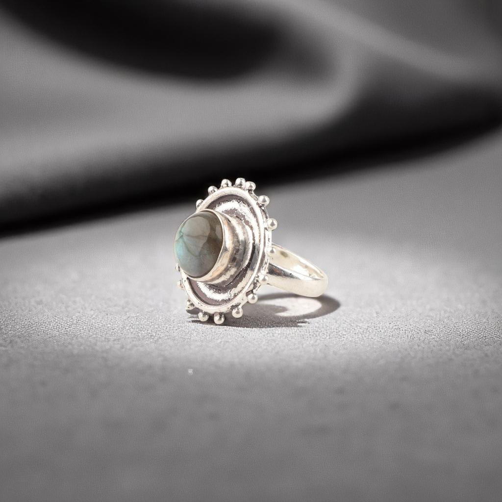 Natural Labradorite Gemstone 925 Sterling Silver Jewelry Handmade Ring For Women RR-49-27
