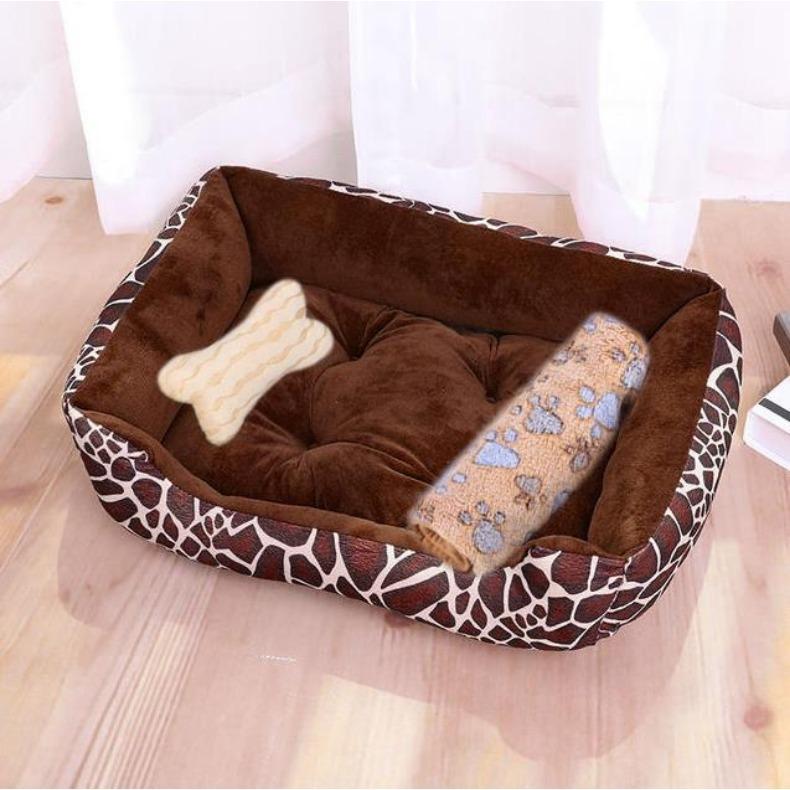 Soft Pet Bed Flannel Thickened Pet Fleece Dog House Soft Fleece Nest Dogs Baskets Mat Puppy Kennel For Cat Breathable Pets Bed