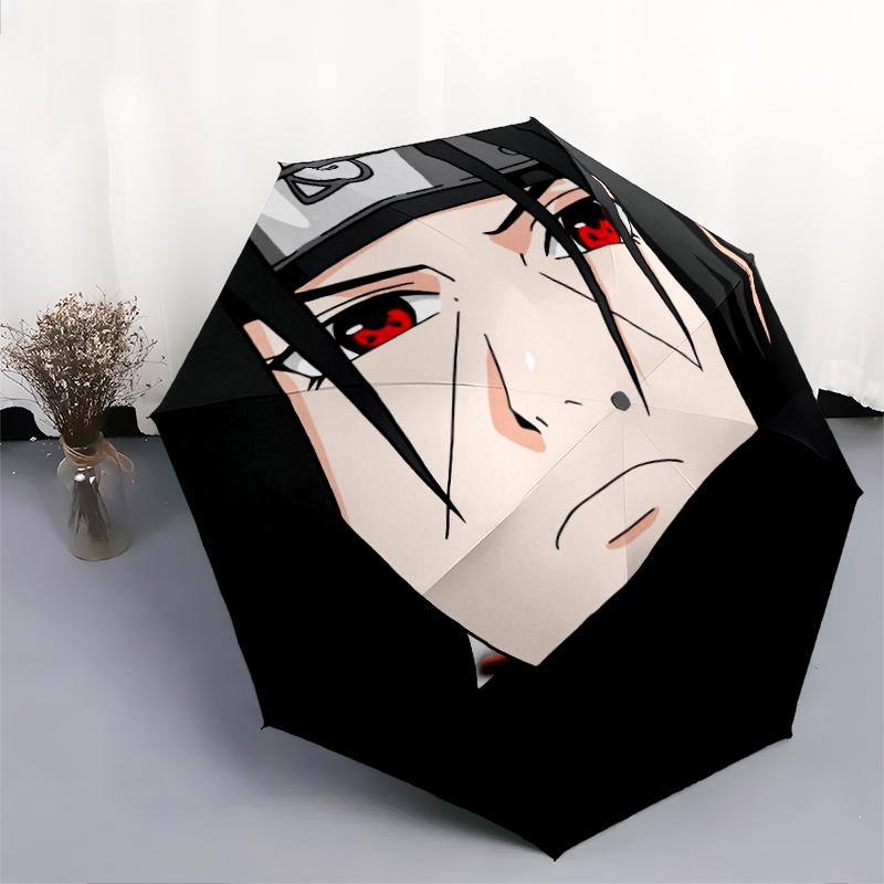 Itachi Uchiha Pattern, Automatic Folding Umbrella, Portable and Foldable Design, 8 Ribs, a Christmas or Birthday Gift.