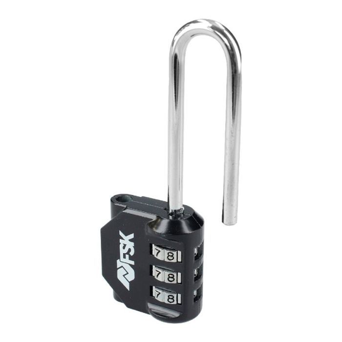 Cadenas - Ferrestock - FSKCAN329BK - 3 chiffres - Haute protection anti-vol - Noir