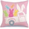 Colorful Bunny Patterns Pillowcases For Fun Pattern Cushion Cover Suitable For Sofa Bedroom Car Pillow Cover