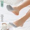Women's Summer Heel-Less Invisible Cotton Boat Socks