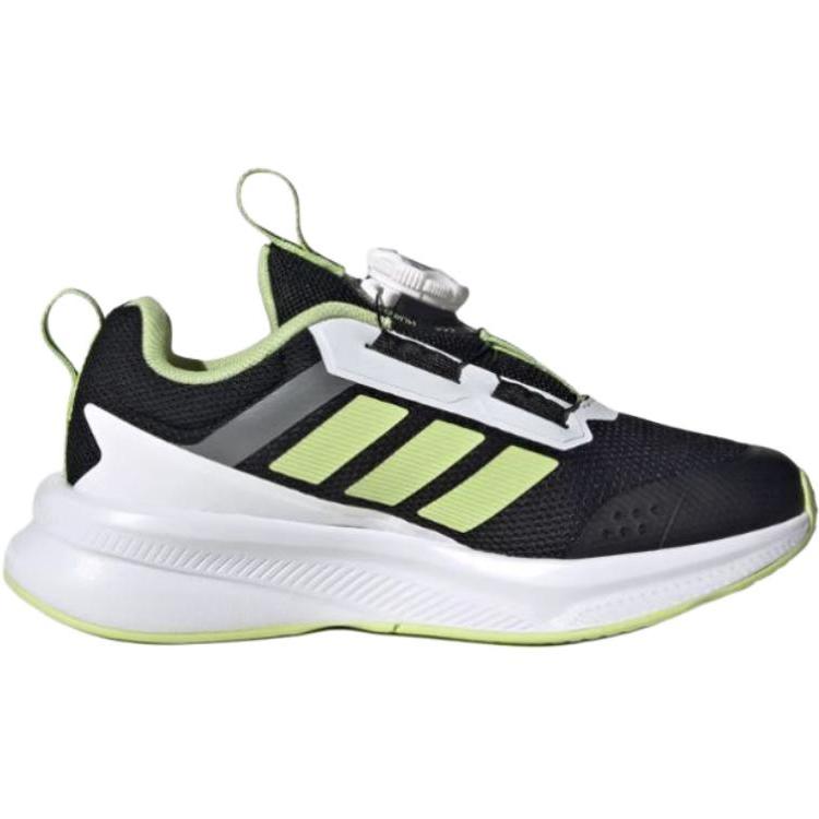 Adidas FORTARUN 4.0 Abrasion Resistant Low top Running Shoes Black Green Kids' Sneakers KJ6281