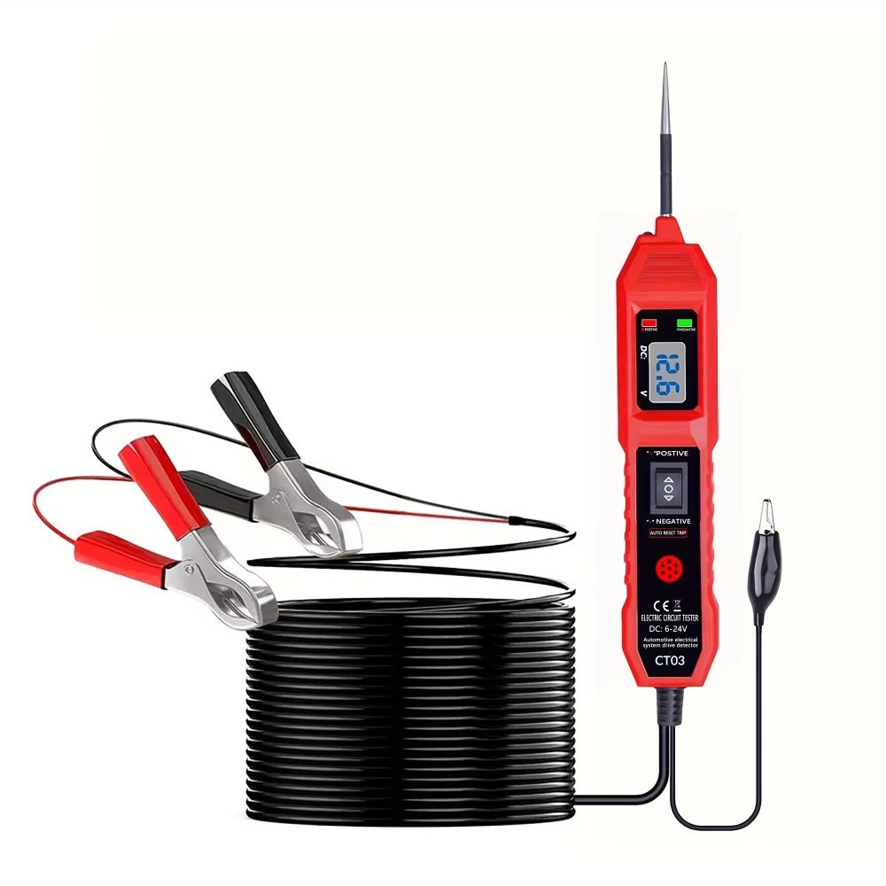 DC 6-24V Automotive Electric Circuit Tester 8A Car Power Circuit Probe Kit Vehicle Diagnostics