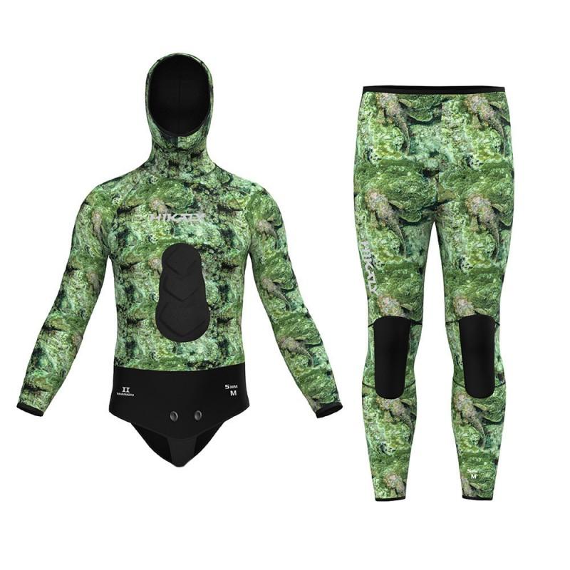 Mens 5mm Neoprene Semi-Dry Wetsuit Spearfishing Diving Camo Full Body Suit
