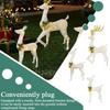 Christmas Yard Stake Decorations Realistic LED Light Festive Insertion 3 Pieces Outdoor Reindeer Christmas Yard Decoration For