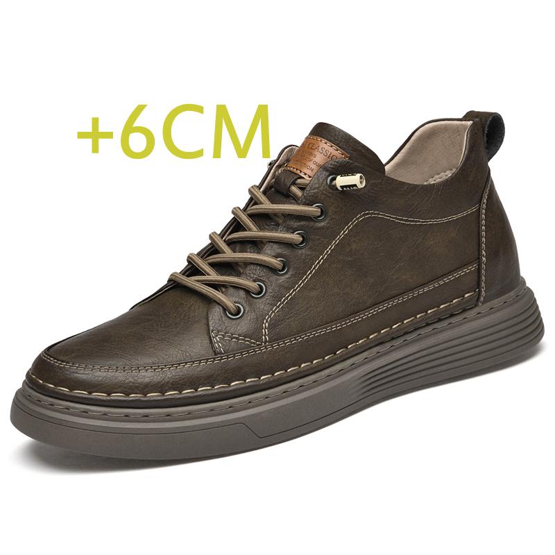 Fashion High-quality Spring Height Increase Shoes Heightening Shoes Elevator Shoes Men Height Increase Insole 6CM Sneakers Sport Shoes