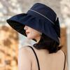 Women's summer bighorn hat outdoor UV protection cycling visor elegant fashion big bow sun hat
