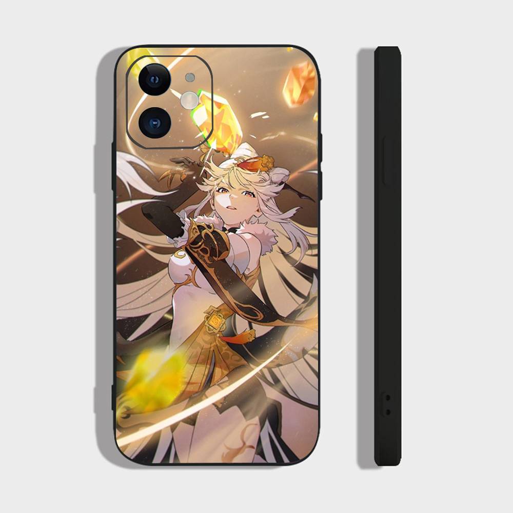 Genshin Impact Ningguang Phone Case For IPhone 17 Air 16 15 14 13 Pro Max 11 12 Black Silicone Cover