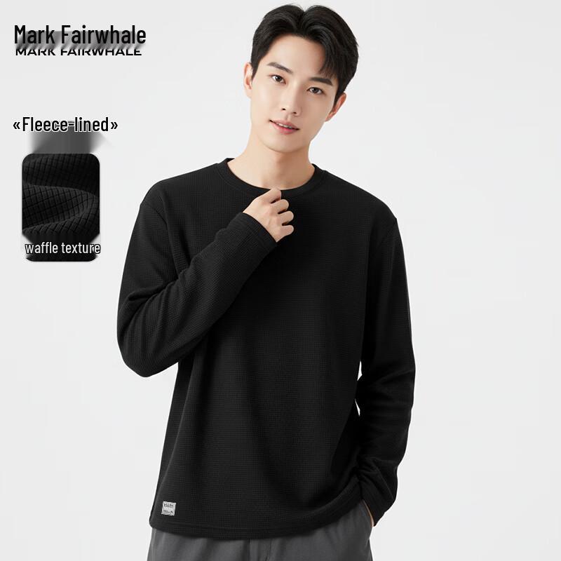 Mark Fairwhale Men s Waffle Knit Fleece Lined Round Neck T-Shirt L