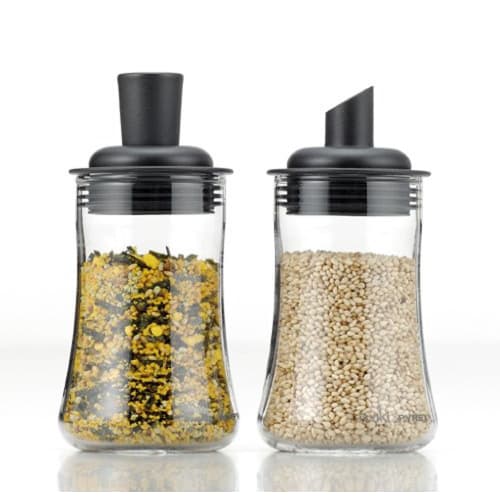 iwaki Heat-Resistant Glass Sprinkle Bottle, Black, KT5031-BKF