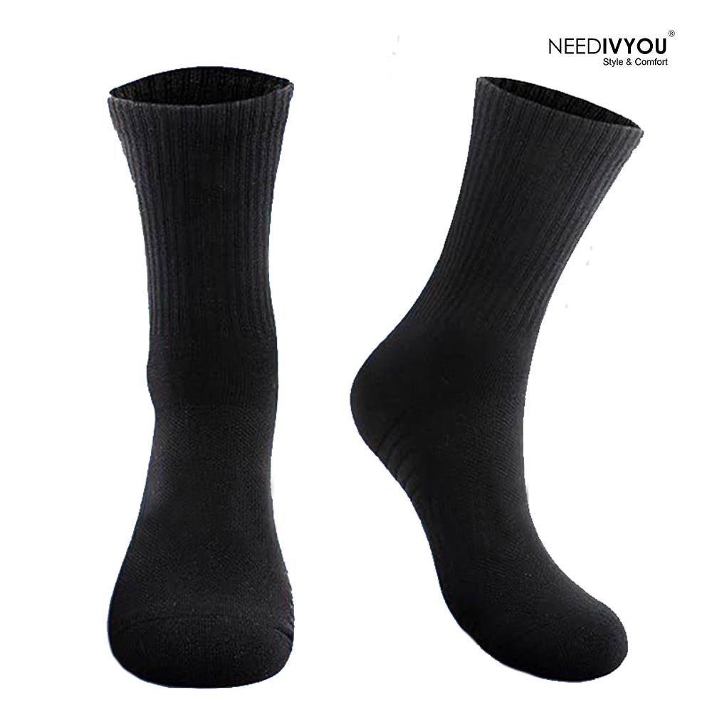 Mens Sports Socks 6 Pairs Black Cotton Comfort Everyday Football Socks Active Running EU Size 35-46