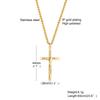 Jesus Crucifix Cross Pendant Necklace for Men Stainless Steel Dainty Everyday Street Style Male Jewelry