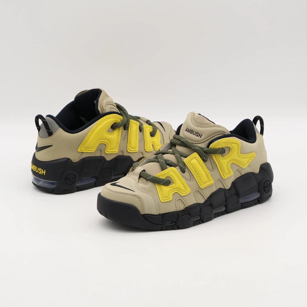 FB1299-200 AMBUSH Nike Air More Uptempo Low Vivid Sulfur Limestone (Men's)
