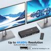 3-Way Dual-Channel HDMI 2.0 & USB 3.0 Input to 1-Way Dual-Channel HDMI & 4-Way USB 3.0 Hub Output.