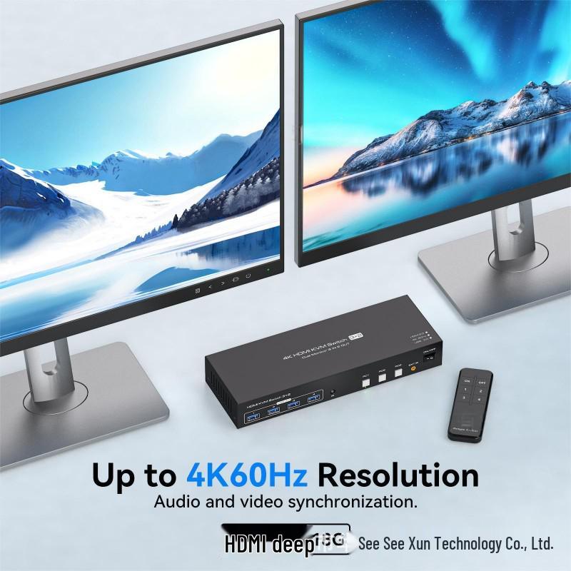 3-Way Dual-Channel HDMI 2.0 & USB 3.0 Input to 1-Way Dual-Channel HDMI & 4-Way USB 3.0 Hub Output.