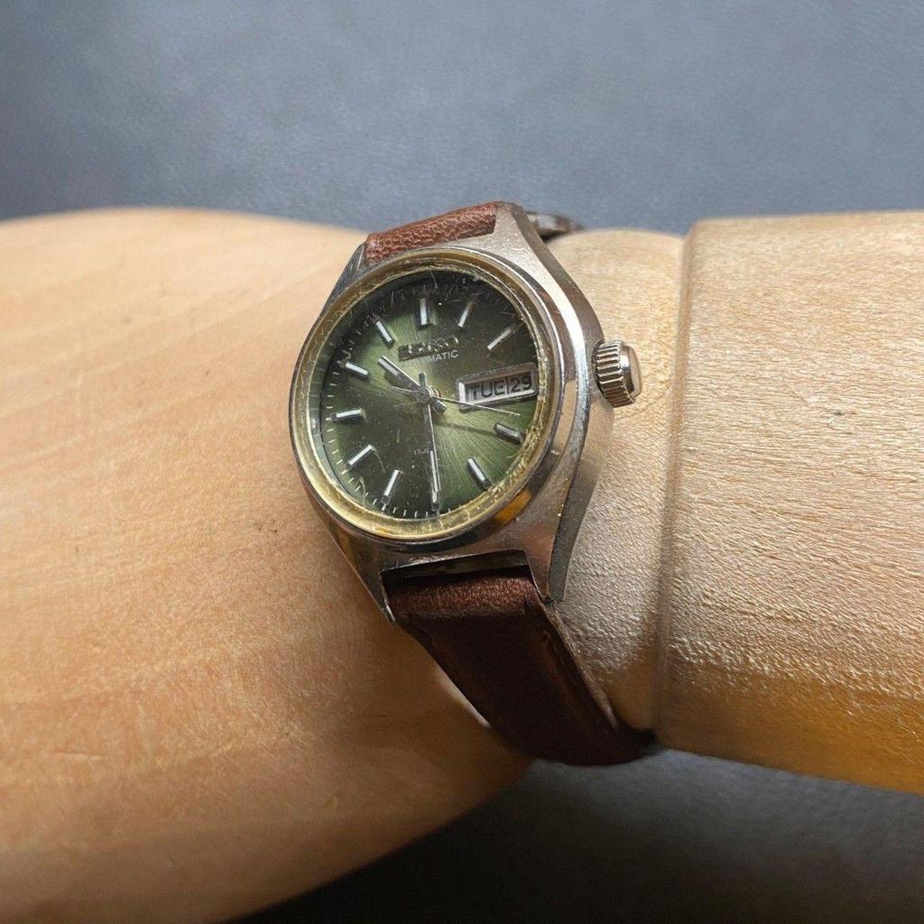 Used Seiko 2206-0250 Seiko Ladies Automatic Watch Green Dial