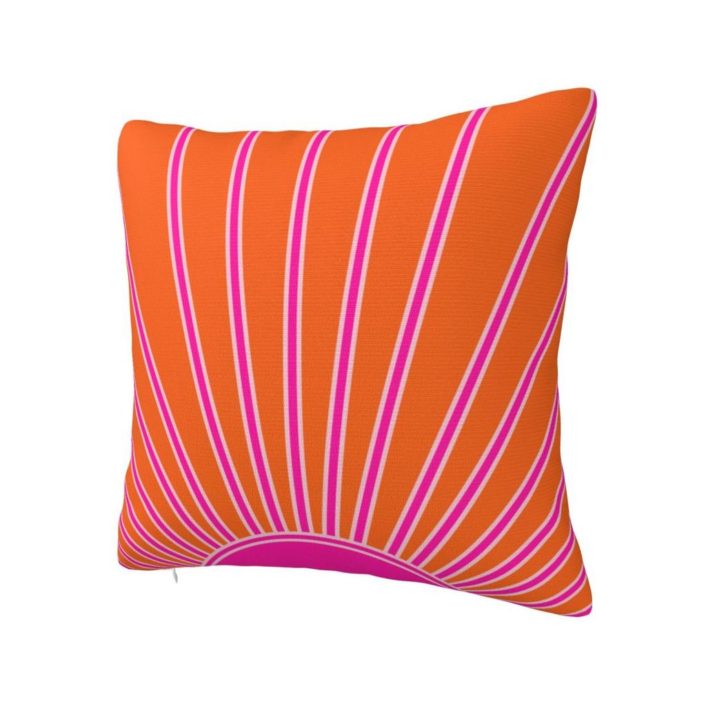 Sun Sunrise Orange And Hot Pink Preppy Sunshine Pillowcase Soft Cushion Cover Decor Pillow Case Cover Chair Zipper 45*45cm