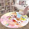 1pc Catch Teenieping Magic Sweethear (3) Print Round Carpet Chair Round Carpet Suitable for Bedroom Living Room Home Decorative Carpet