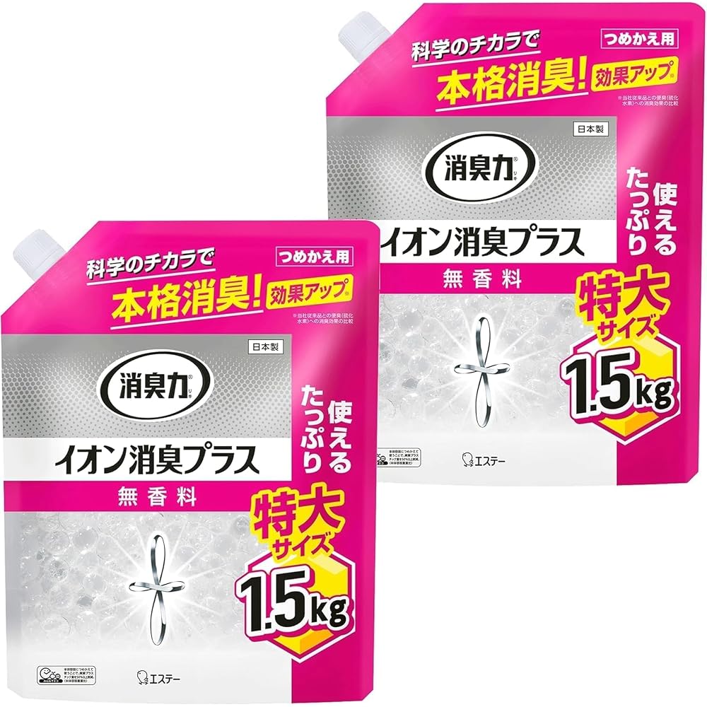 Japanese Product Deodorizing Power Ion Deodorant Plus Fresh Absorbing Beads Unscented 1.5kg Pack