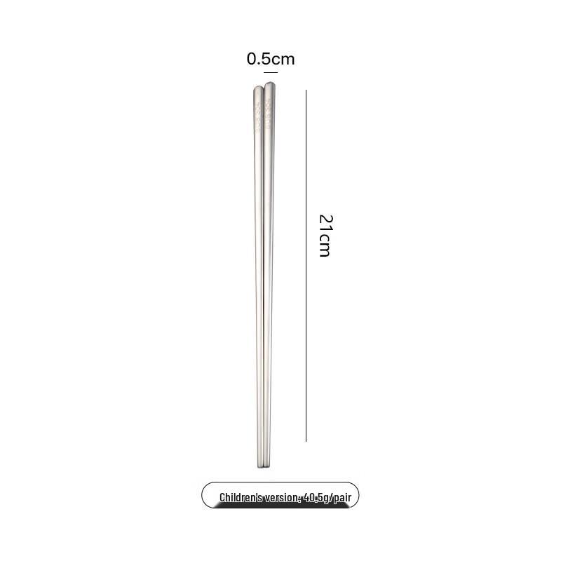 Qianxing 304 Stainless Steel Korean Flat Chopsticks