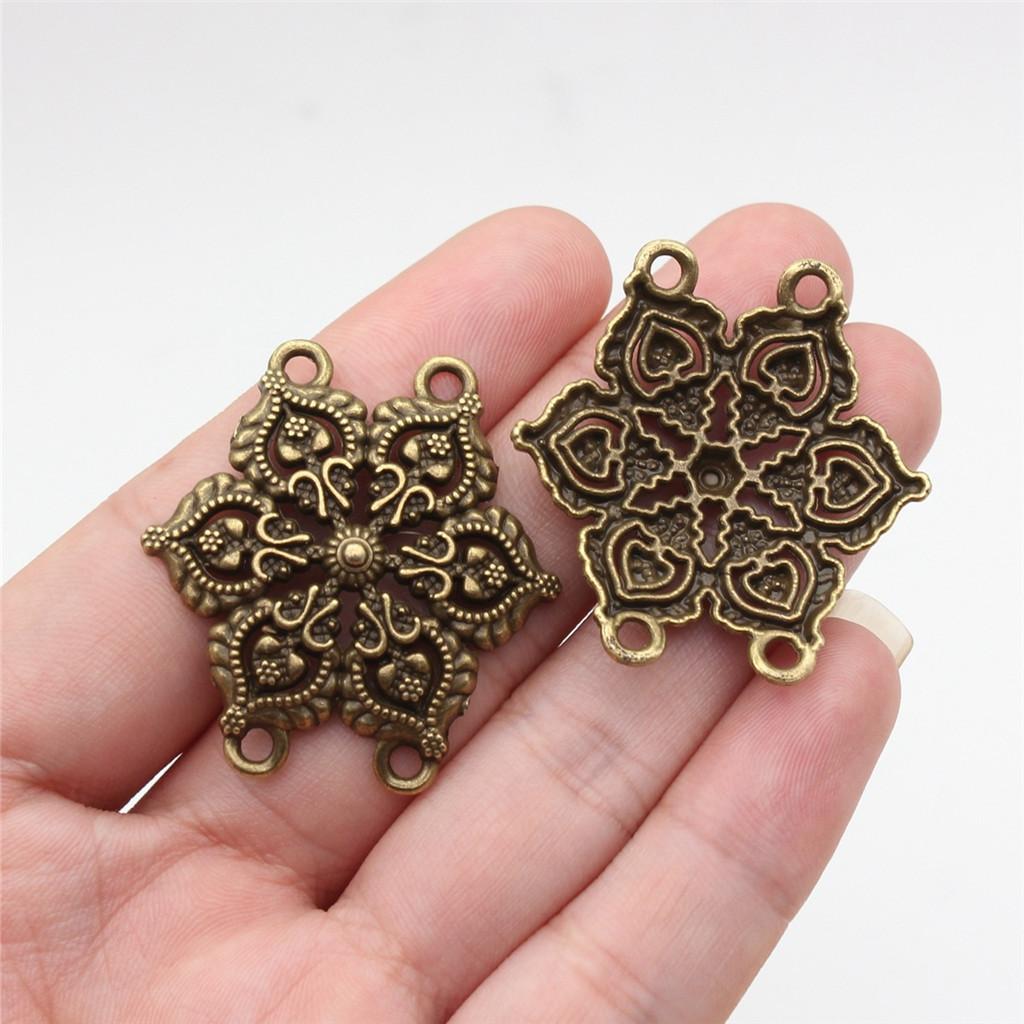 

Аксесуари Деталі Чотири отвори З єднувач для намиста Мінімалістичні Ювелірні Компоненти QA023 A47-10pcs-36x35mm