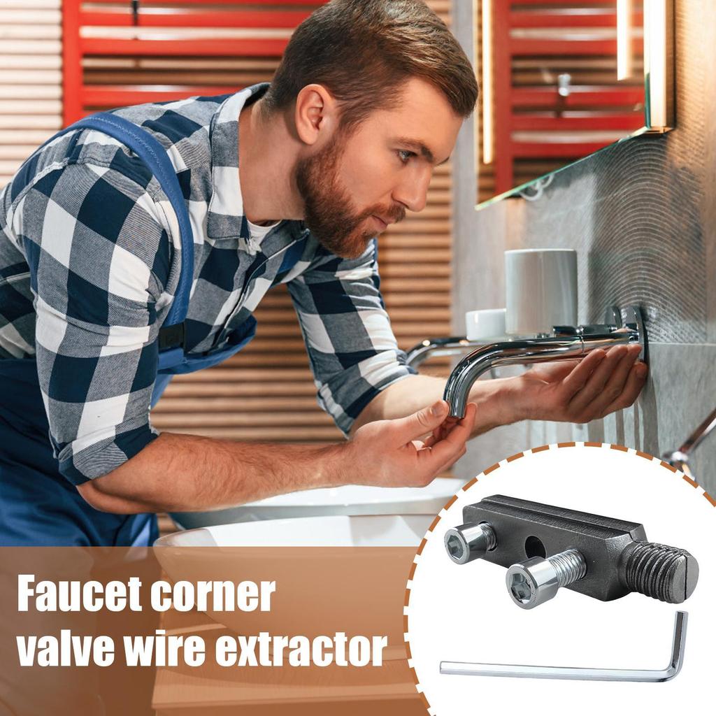 Faucet Valve Screw Extractor Multifunctional Stripped Screw Extractor Damaged Bolt Removing Tool Toolbox Supplies for Tap Repair
