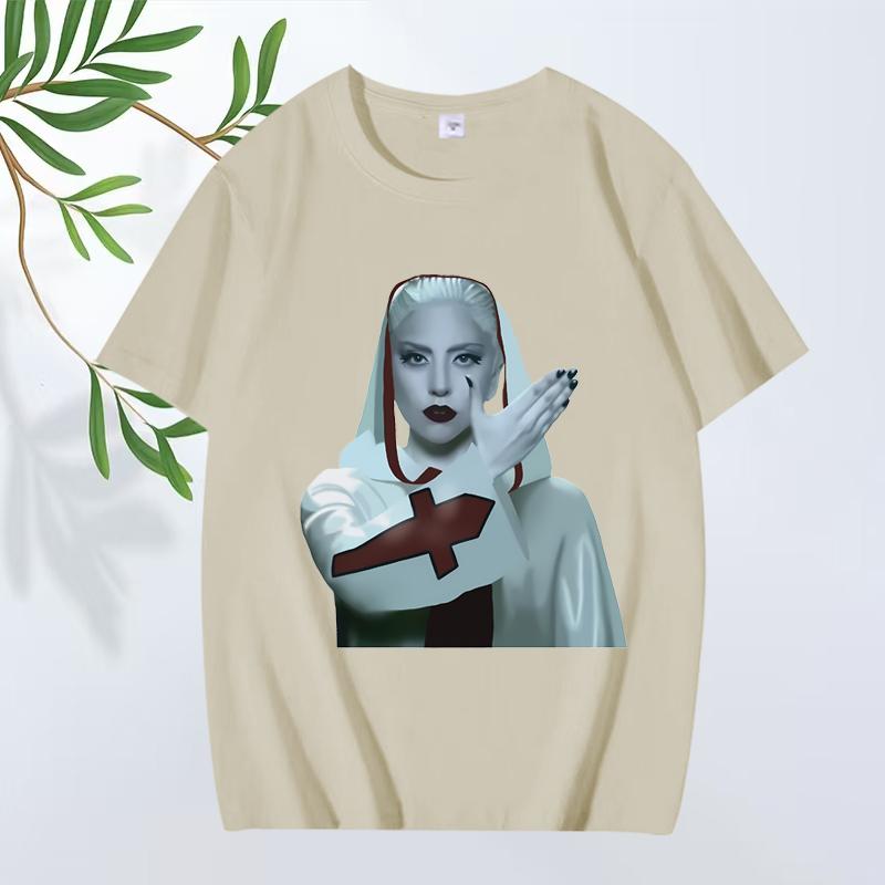 

2026 New Lady Gaga Alejandro Classic Graphic T Shirts Men Women Oversized 100 Cotton Streetwear Short Sleeve Summer Unisex Shirt 4XL