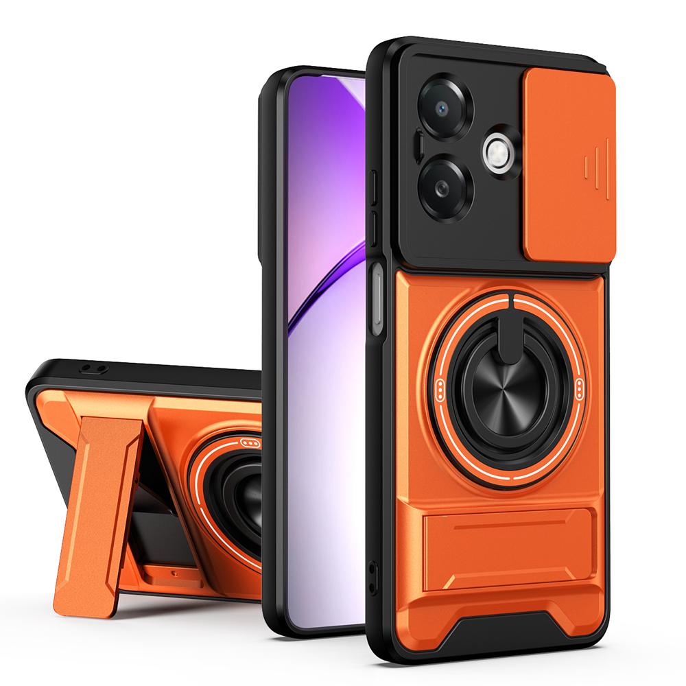 KEYSION Magnetic Phone Case for OPPO A3 A3X 5G A5i Slide Camera Protection Upright Kickstand 360 Ring Shockproof Back Cover